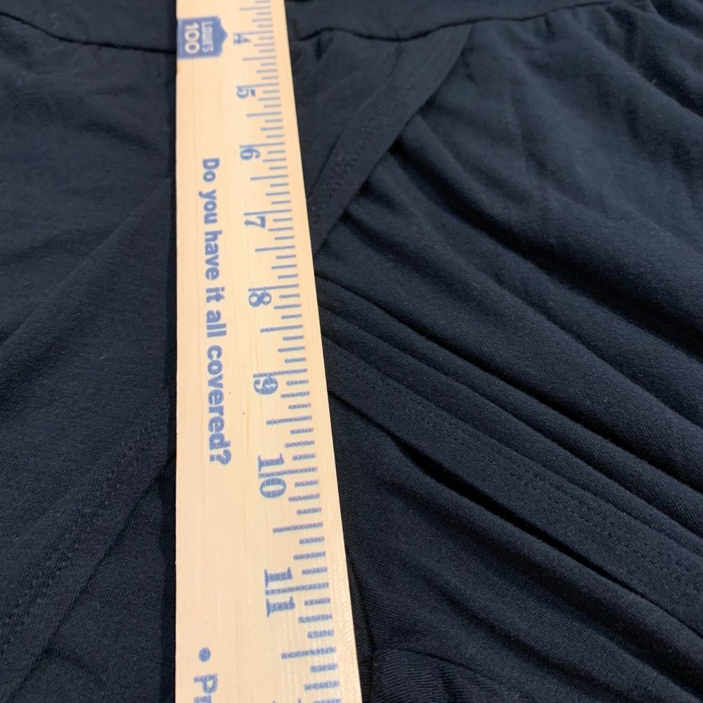 Athleta Black Wrap Front Lounge Yoga Sz Small Pants Draped Leg Slits Relaxed Fit - Picture 10 of 12